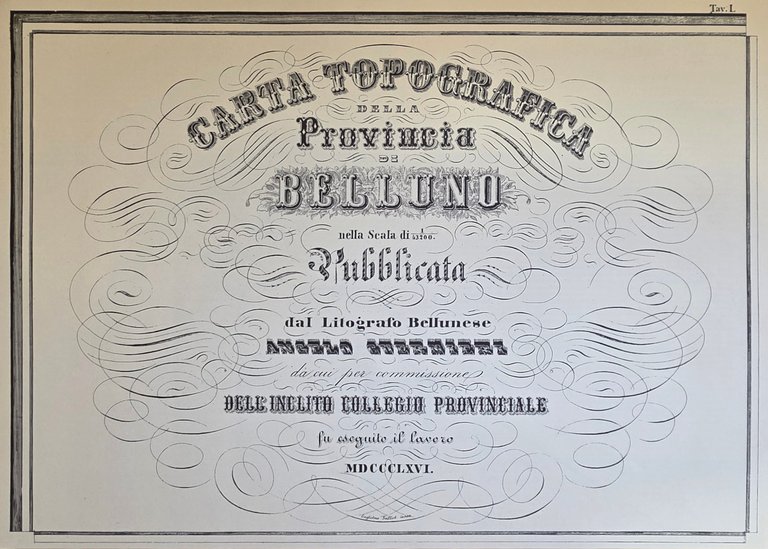 CARTA TOPOGRAFICA DELLA PROVINCIA DI BELLUNO + Carta topografica del …
