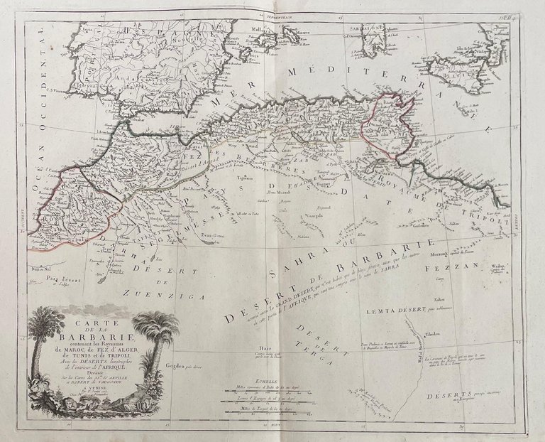 CARTE DE LA BARBARIE, CONTENANT LES ROYAUMES DE MAROC, DE …