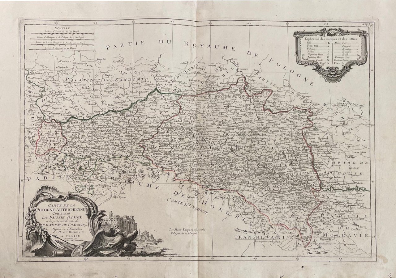CARTE DE LA POLOGNE AUTRICHIENNE CONTENANT LA RUSSIE ROUGE ET … | Immagine principale