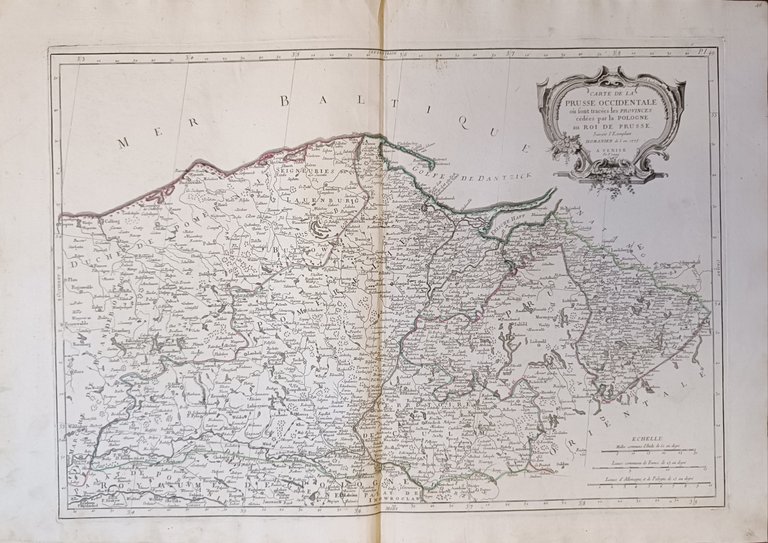 CARTE DE LA PRUSSE OCCIDENTALE OU SONT TRACEES LES PROVINCES …