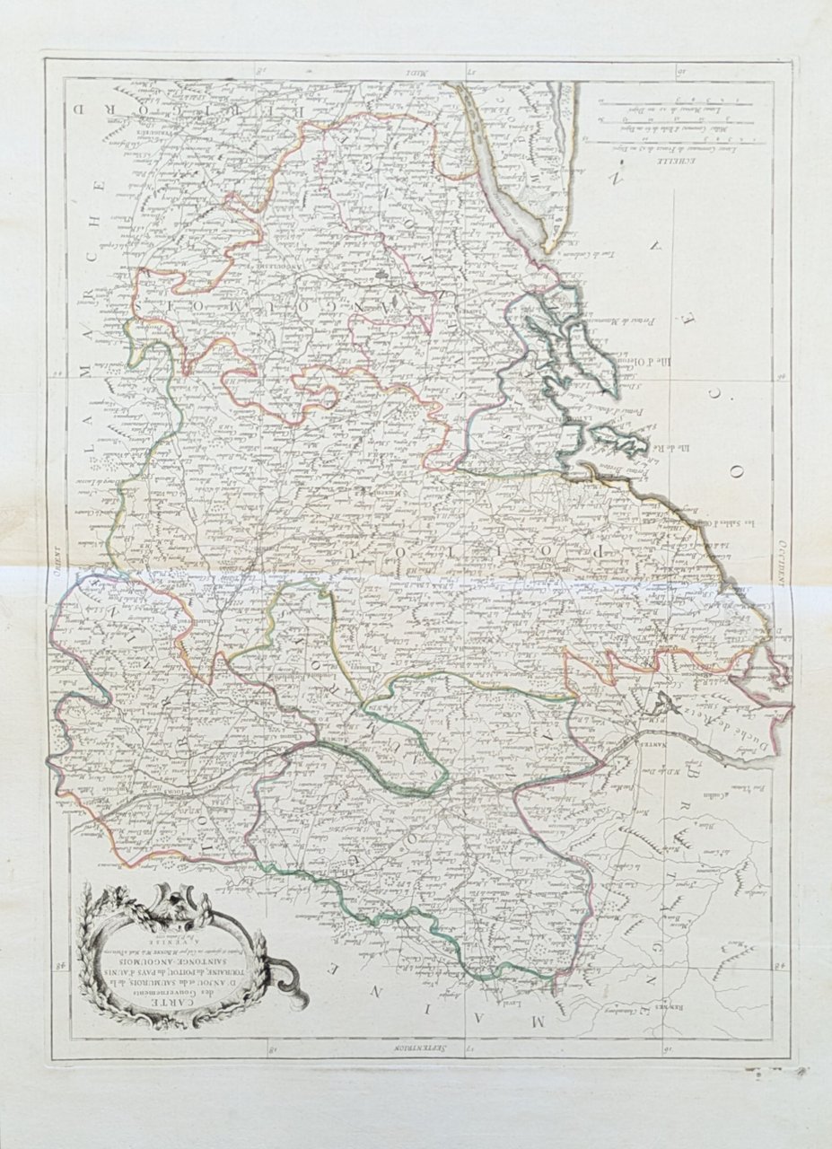 CARTE DES GOUVERNEMENTS D'ANJOU ET DU SAUMUROIS, DE LA TOURAINE, …