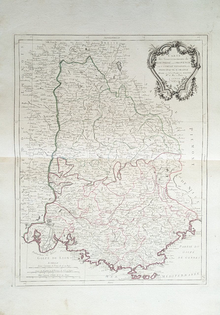 CARTE DES GOUVERNEMENTS DE DAUPHINE' ET DE PROVENCE AVEC LE …