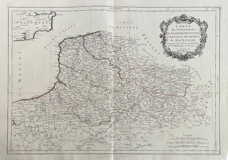 CARTE DES GOUVERNEMENTS DE FLANDRE FRANCOISE, D'ARTOIS, DE PICARDIE ET …