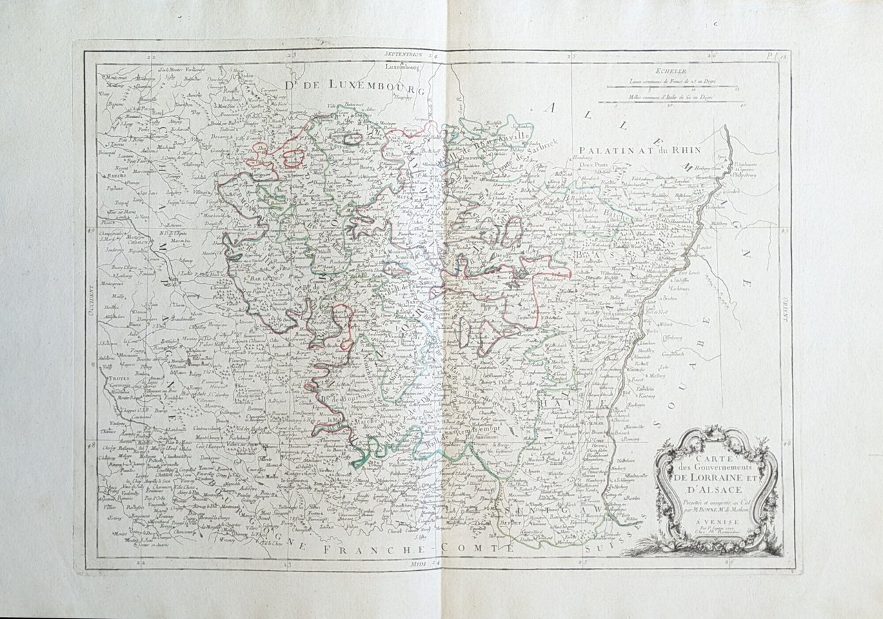 CARTE DES GOUVERNEMENTS DE LORRAINE ET D'ALSACE | Immagine principale