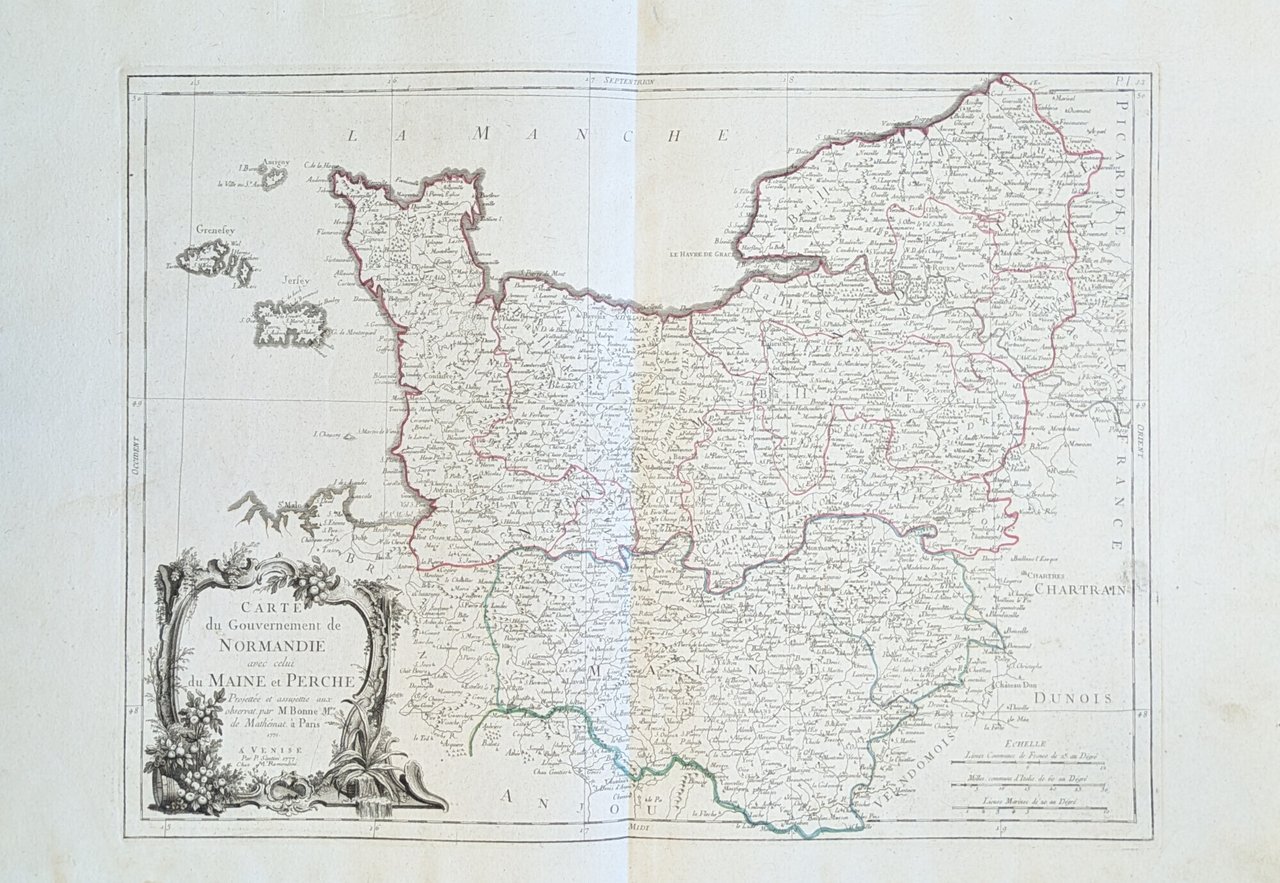 CARTE DU GOUVERNEMENT DE NORMANDIE AVEC CELUI DU MAINE ET …