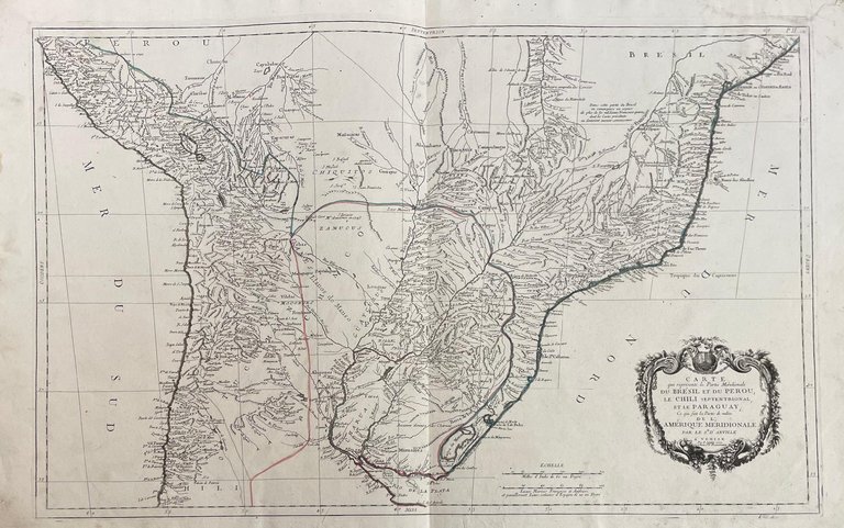 CARTE QUI REPRESENTE LA PARTIE MERIDIONALE DU BRESIL ET DU …