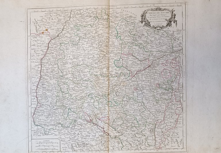 CERCLE DE SOUABE, DANS LEQUEL SONT DISTINGUES LES PRINCIPAUX ETATS …