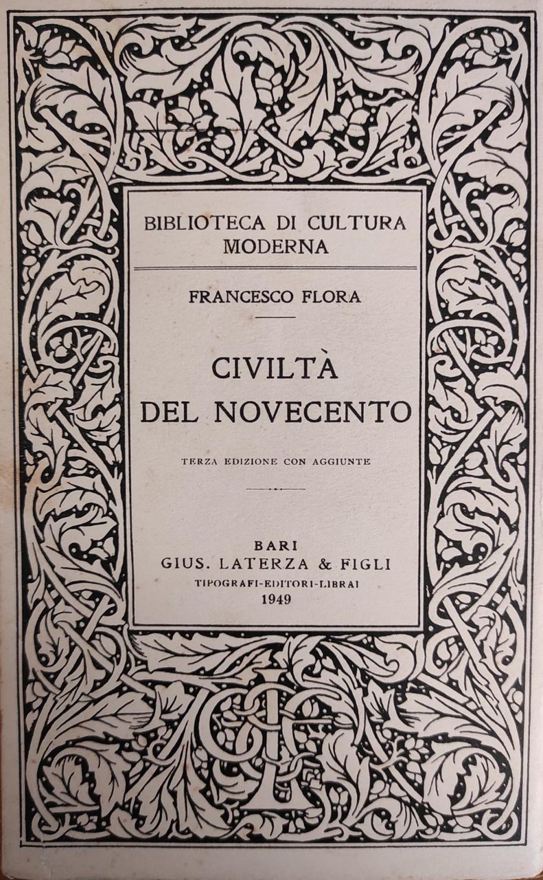 CIVILTÀ DEL NOVECENTO