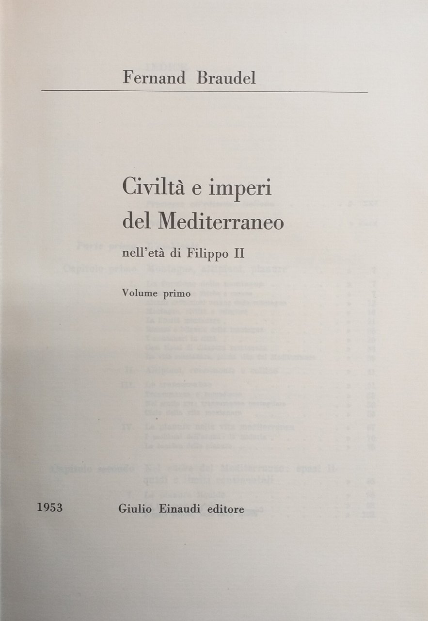 CIVILTÀ E IMPERI DEL MEDITERRANEO NELL' ETÀ DI FILIPPO II
