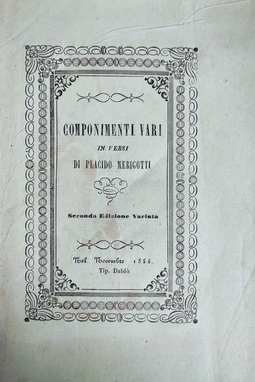 COMPONIMENTI VARI IN VERSI | Immagine principale