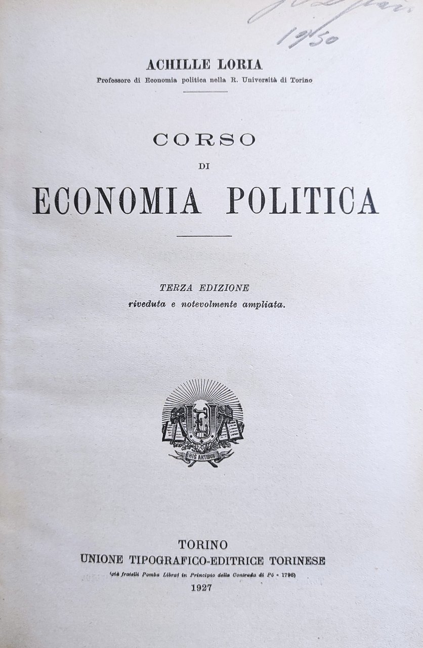 CORSO DI ECONOMIA POLITICA