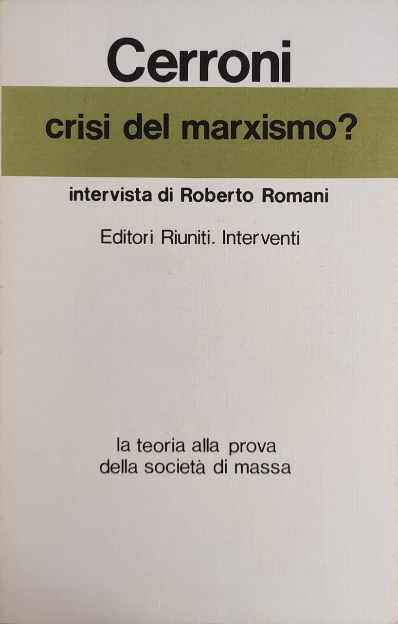 CRISI DEL MARXISMO?