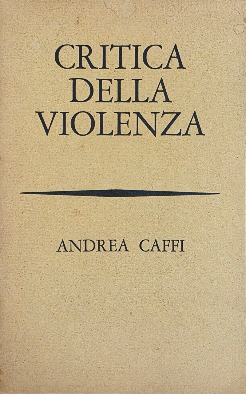 CRITICA DELLA VIOLENZA | Immagine principale