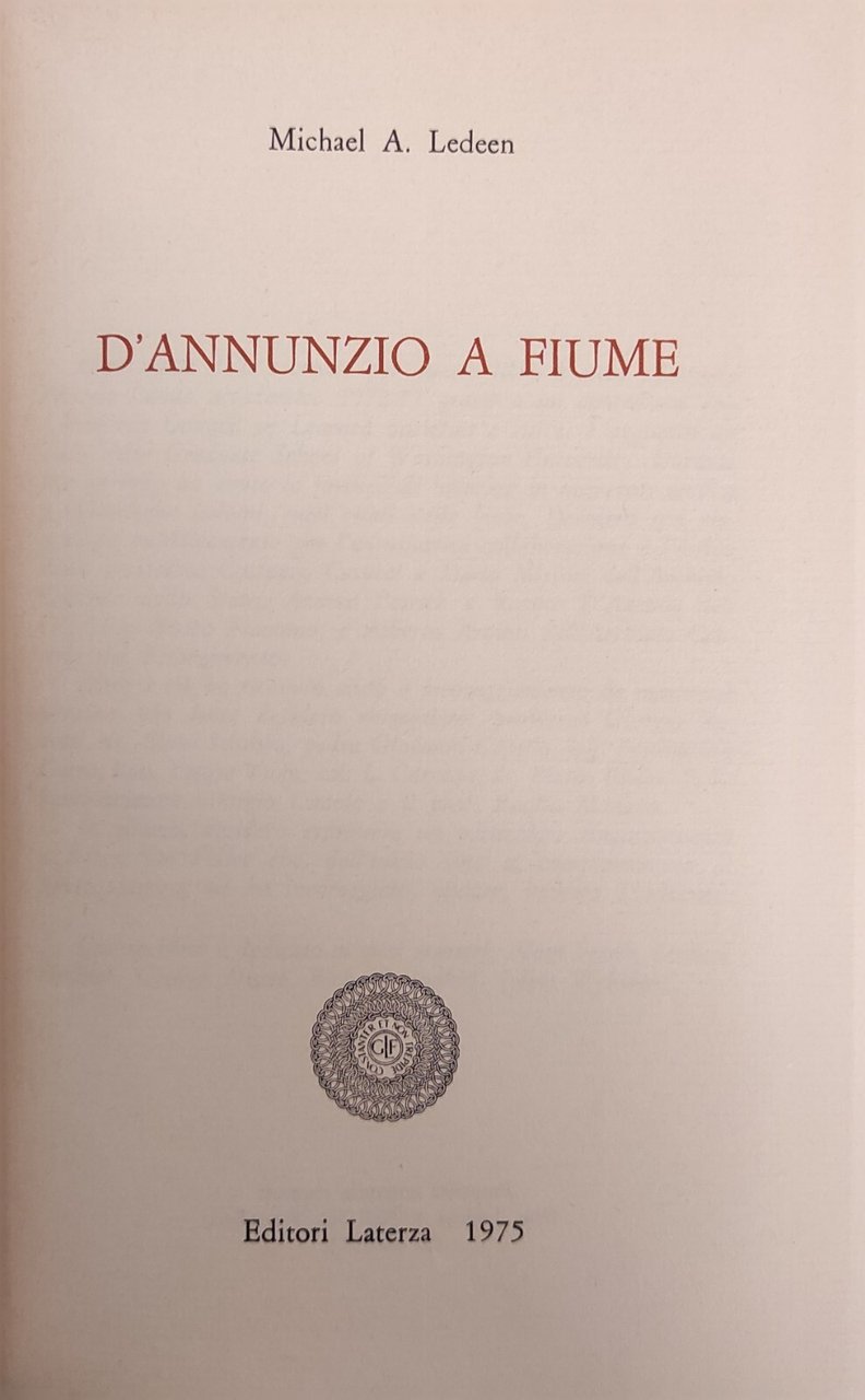 D'ANNUNZIO A FIUME