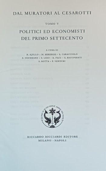 DAL MURATORI AL CESAROTTI VOL. V