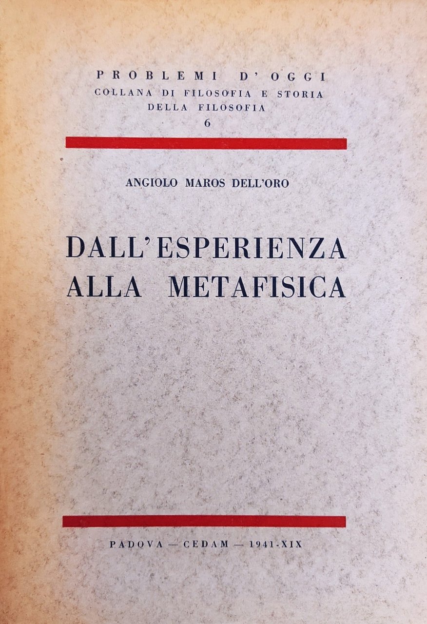 DALL'ESPERIENZA ALLA METAFISICA