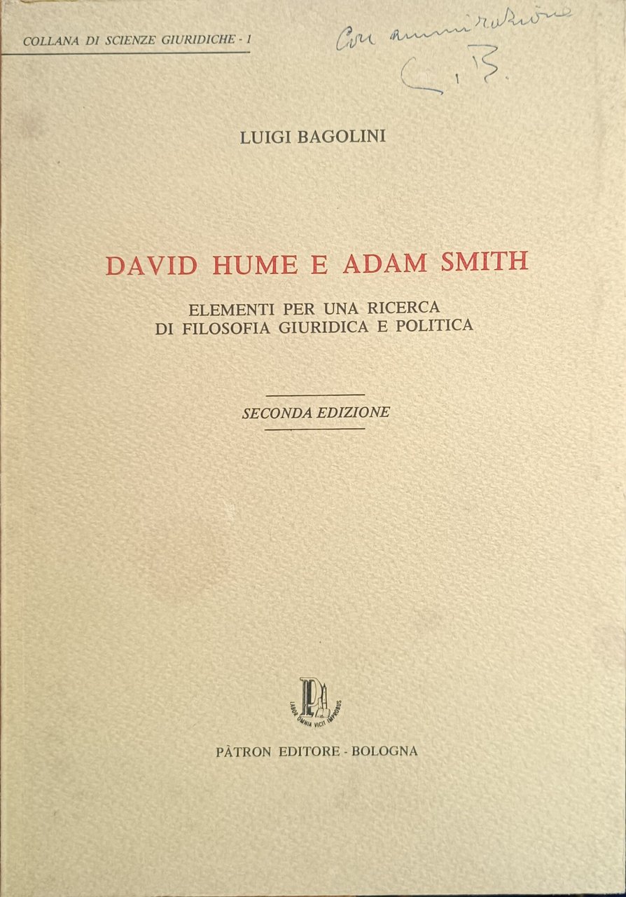 DAVID HUME E ADAM SMITH. ELEMENTI PER UNA RICERCA DI …