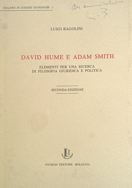 DAVID HUME E ADAM SMITH. ELEMENTI PER UNA RICERCA DI …