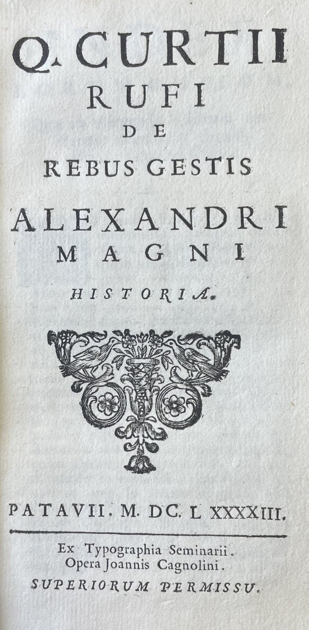 DE REBUS GESTIS ALEXANDRI MAGNI HISTORIA. LIBRI X