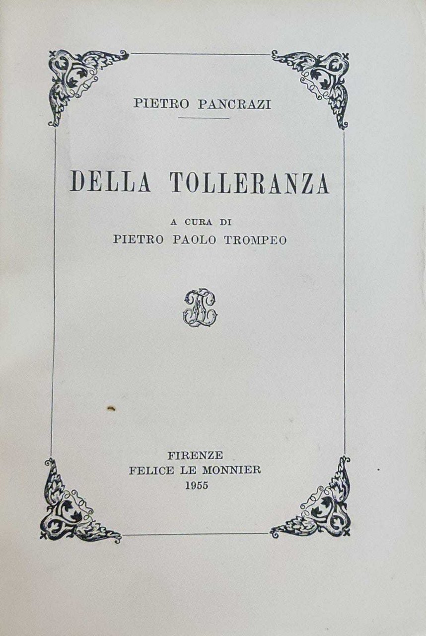 DELLA TOLLERANZA