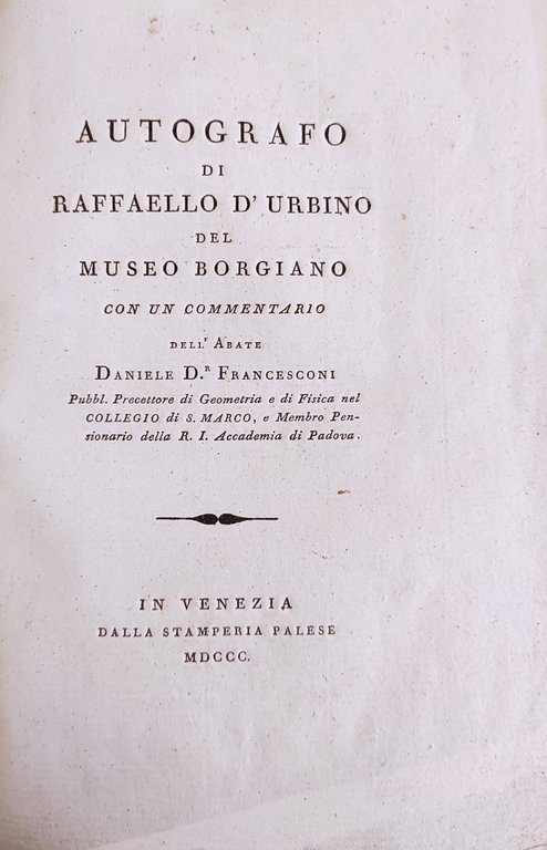 DISCORSO LETTO ALLA REALE ACCADEMIA FIORENTINA (...) CONGETTURA CHE UNA …