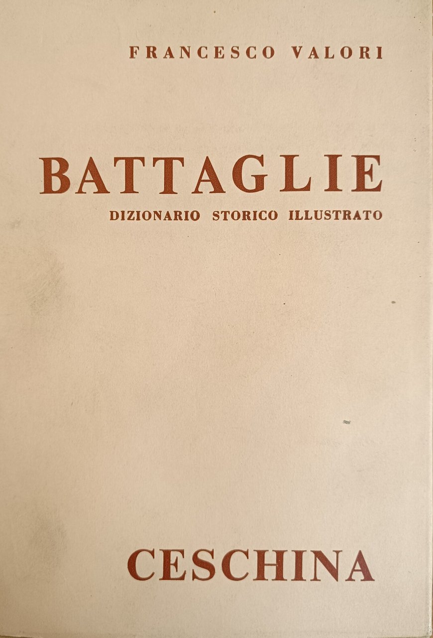 DIZIONARIO DELLE BATTAGLIE