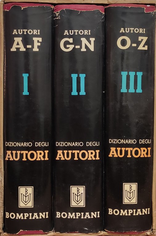 DIZIONARIO LETTERARIO BOMPIANI DEGLI AUTORI DI TUTTI I TEMPI E …