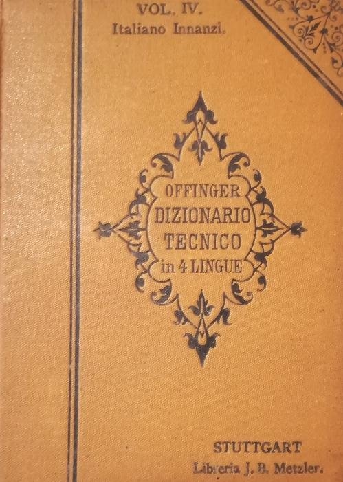 DIZIONARIO TASCABILE TECNICO VOL. IV ITALIANO, TEDESCO, INGLESE, FRANCESE AD …
