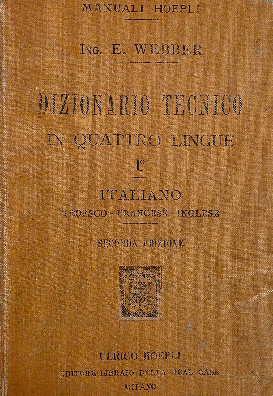 DIZIONARIO TECNICO IN QUATTRO LINGUE