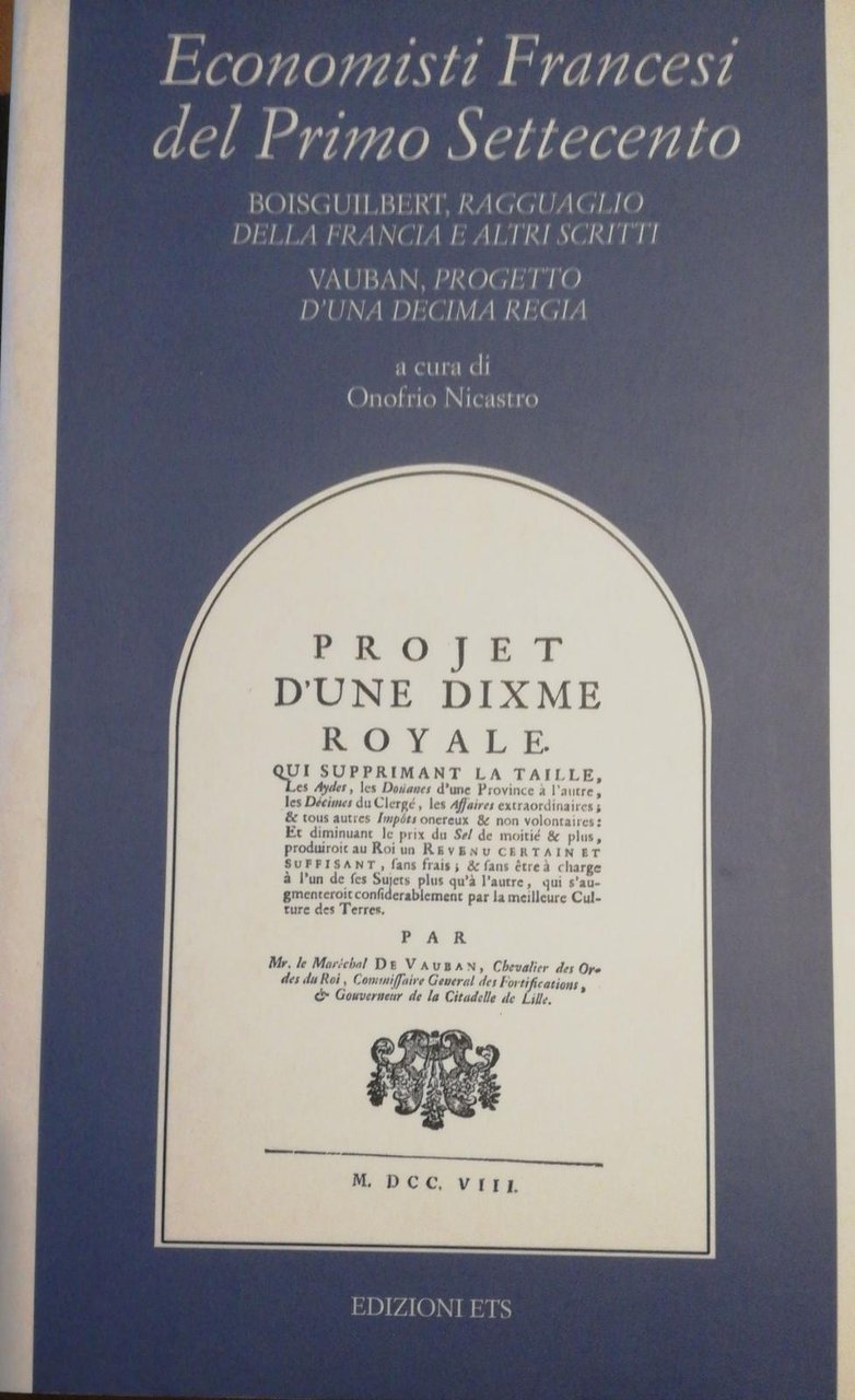 ECONOMISTI FRANCESI DEL PRIMO SETTECENTO