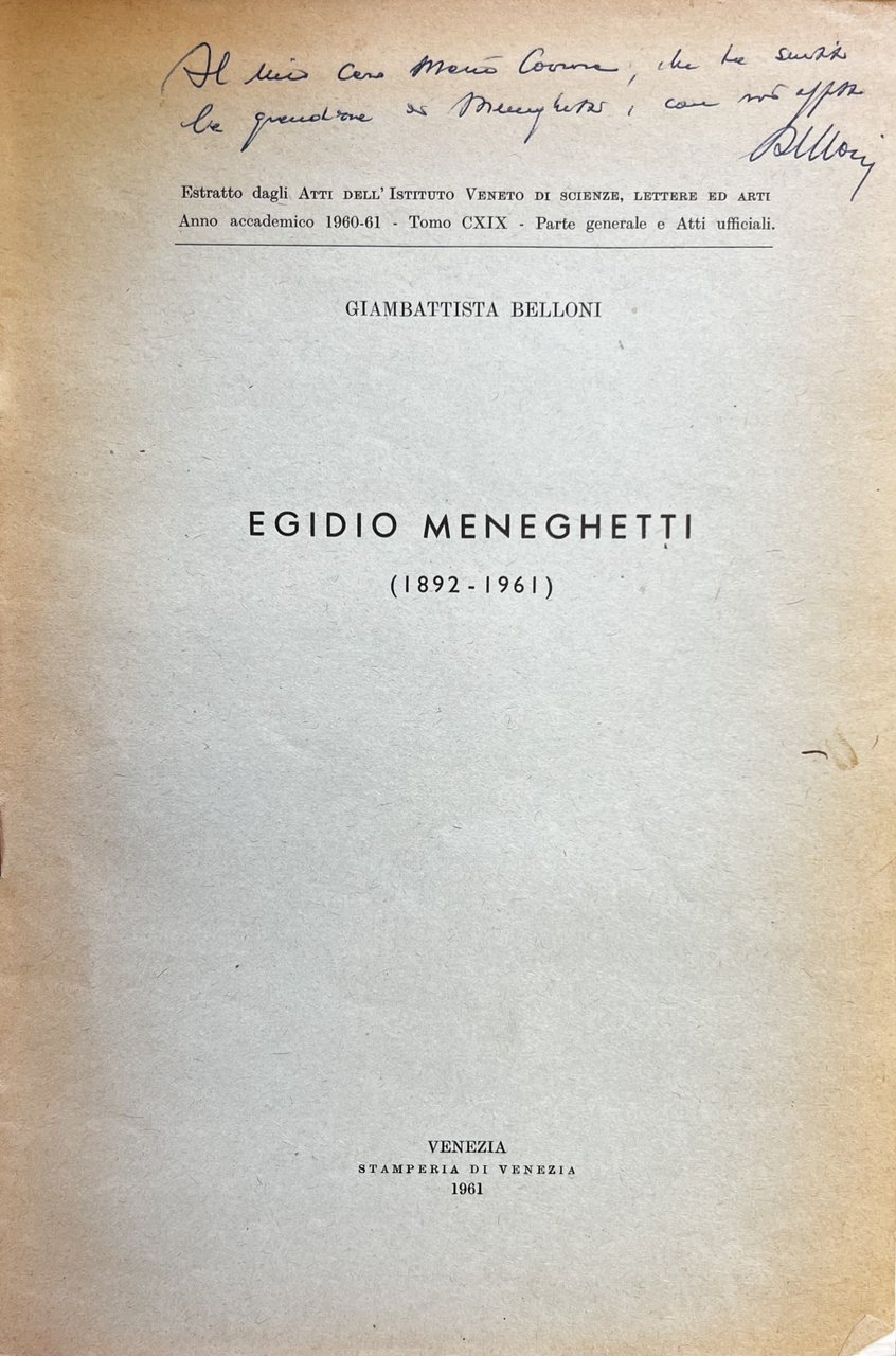 EGIDIO MENEGHETTI (1892 - 1961)