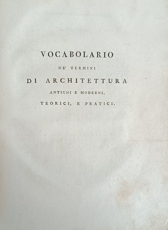ELEMENTI DI ARCHITETTURA