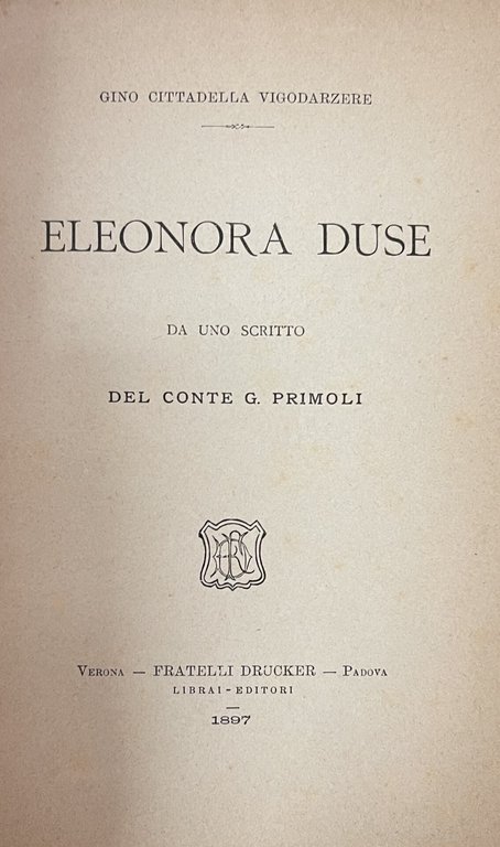 ELEONORA DUSE