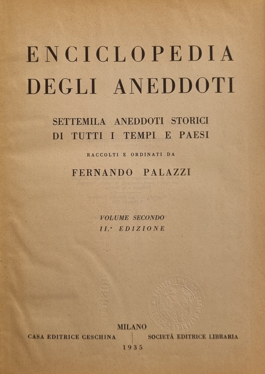 ENCICLOPEDIA DEGLI ANEDDOTI