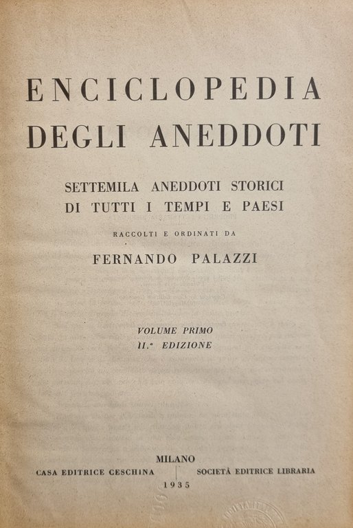 ENCICLOPEDIA DEGLI ANEDDOTI