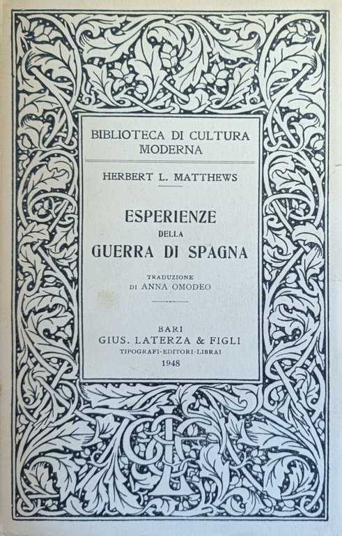 ESPERIENZE DELLA GUERRA DI SPAGNA