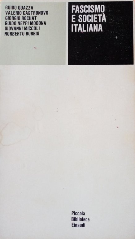 FASCISMO E SOCIETA' ITALIANA