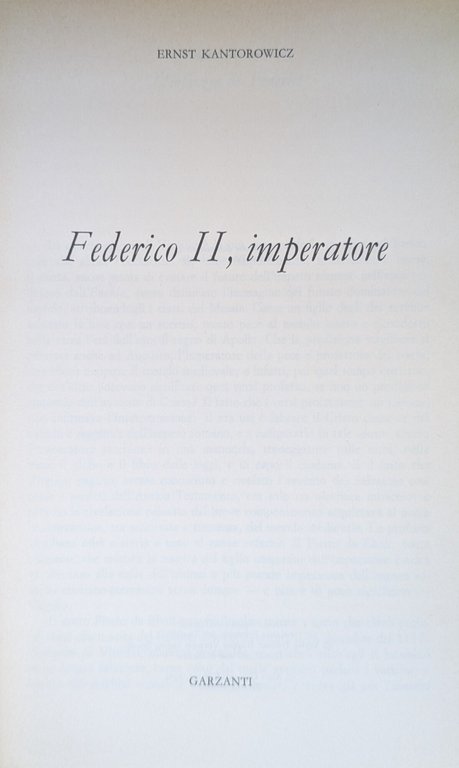 FEDERICO II, IMPERATORE