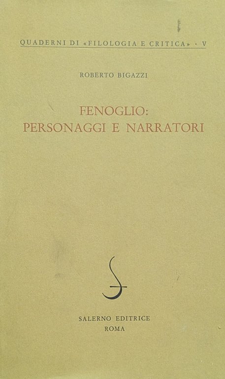 FENOGLIO. PERSONAGGI E NARRATORI