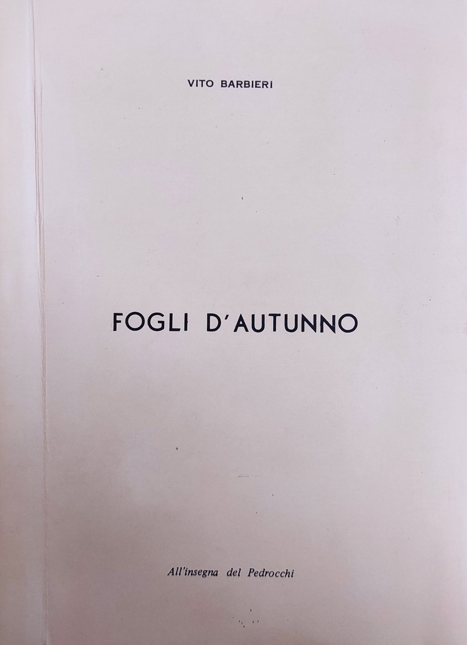 FOGLI D'AUTUNNO