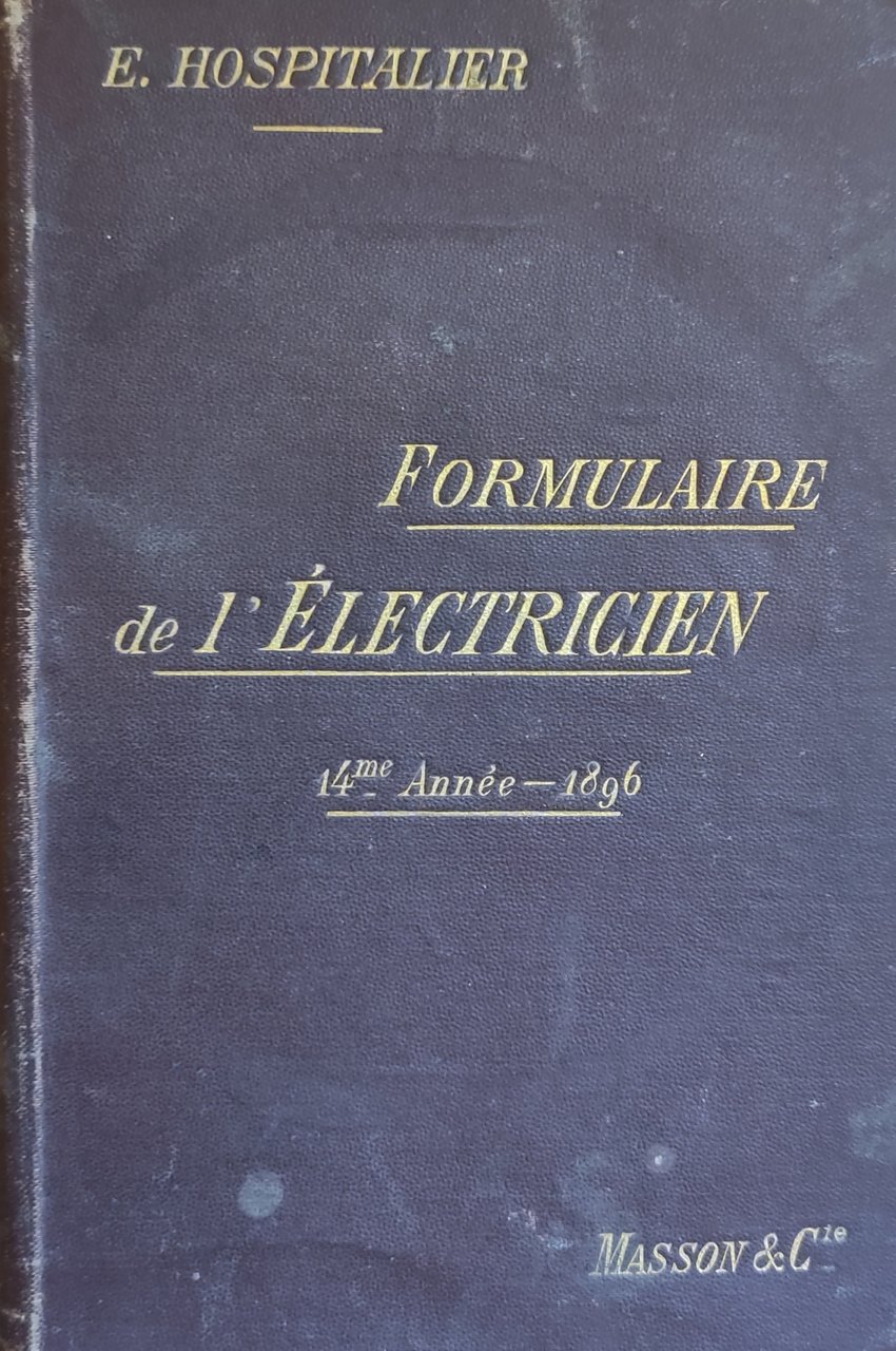 FORMULAIRE DE L' ELECTRICIEN | Immagine principale