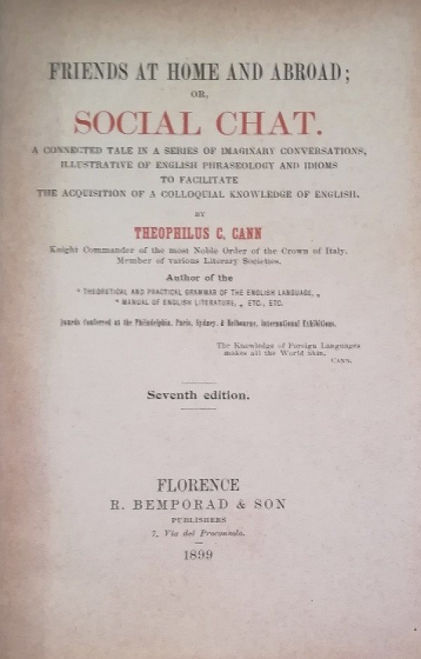 FRIENDS AT HOME AND ABROAD; OR, SOCIAL CHAT