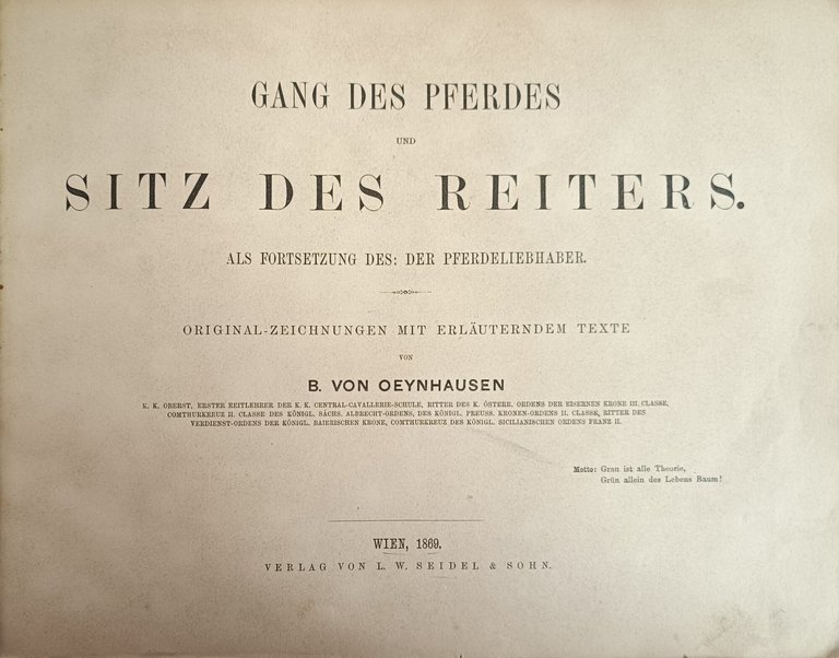 GANG DES PFERDES UND SITZ DES REITERS ALS FORTSETZUNG DES: …