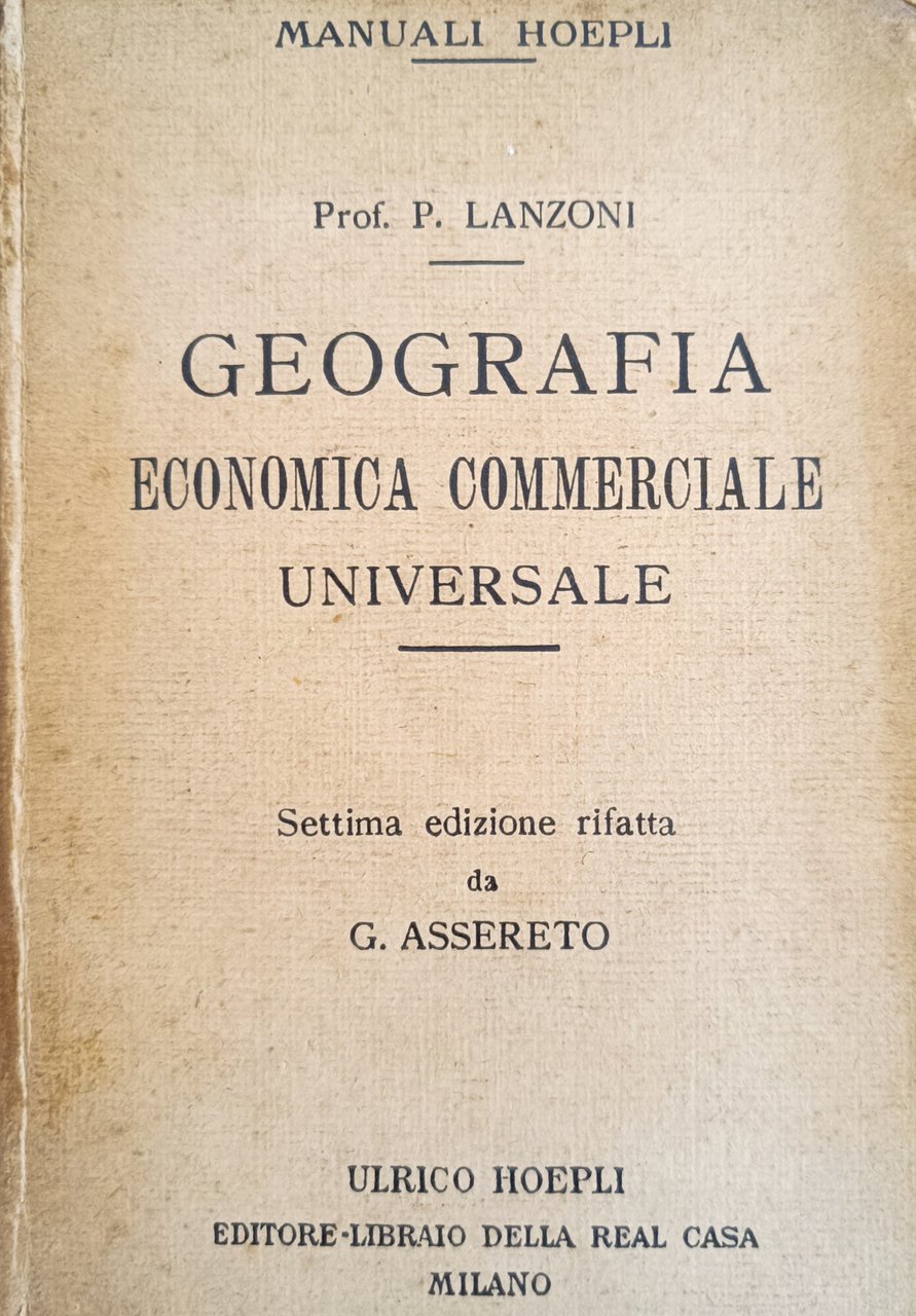 GEOGRAFIA ECONOMICA COMMERCIALE UNIVERSALE