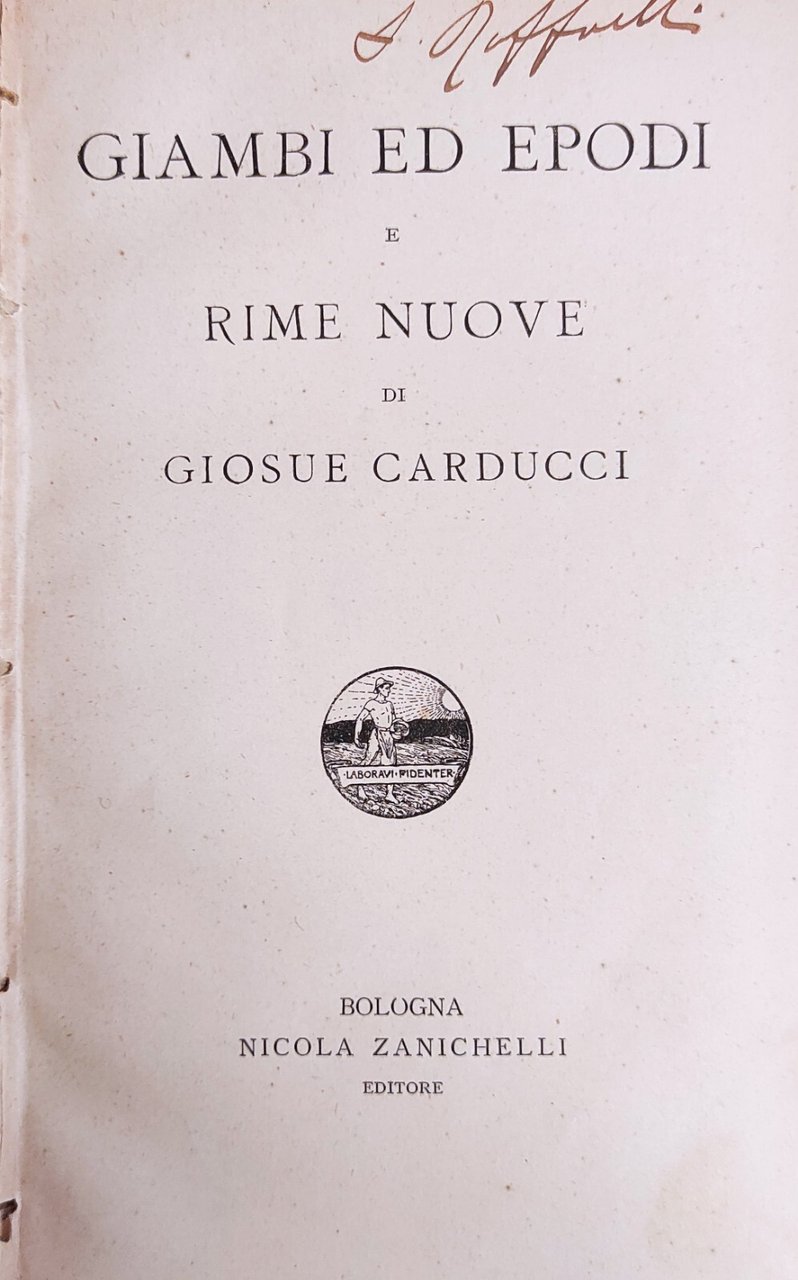 GIAMBI ED EPODI E RIME NUOVE