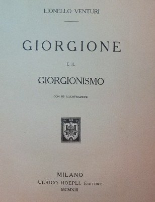 GIORGIONE E IL GIORGIONISMO