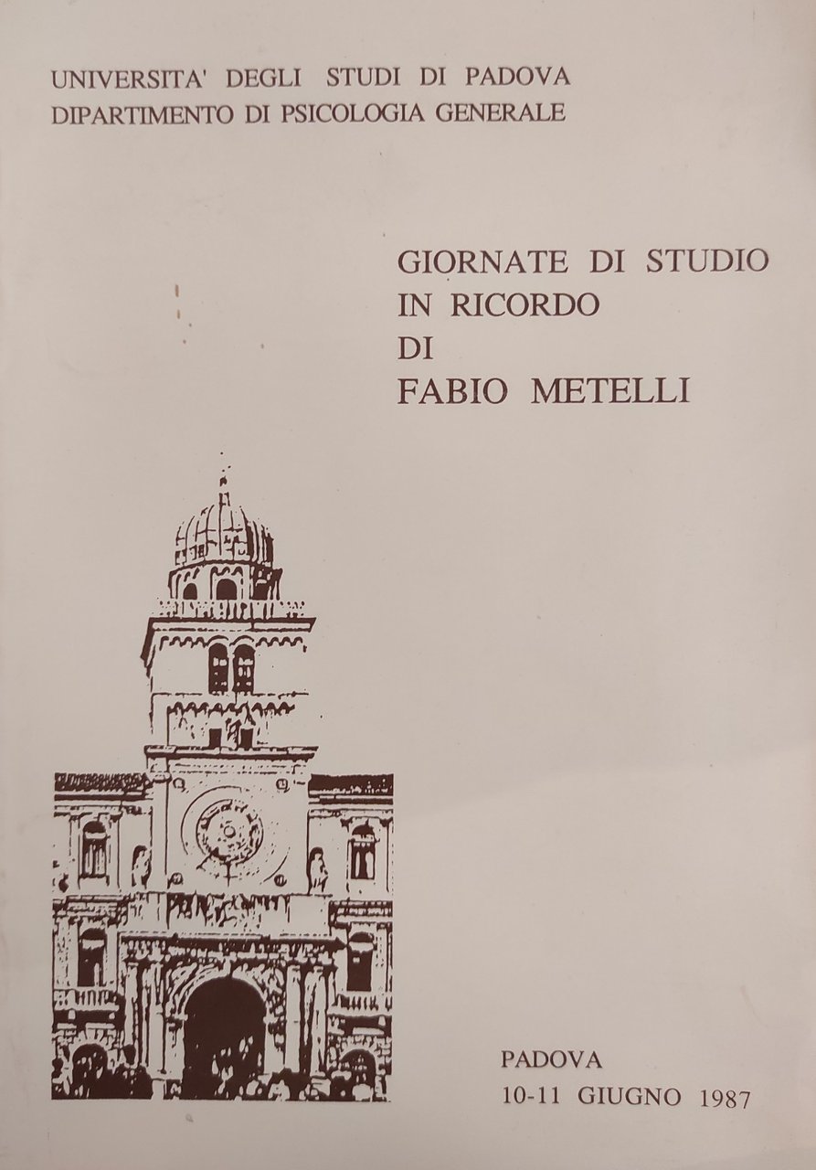 GIORNATE DI STUDIO IN RICORDO DI FABIO METELLI | Immagine principale