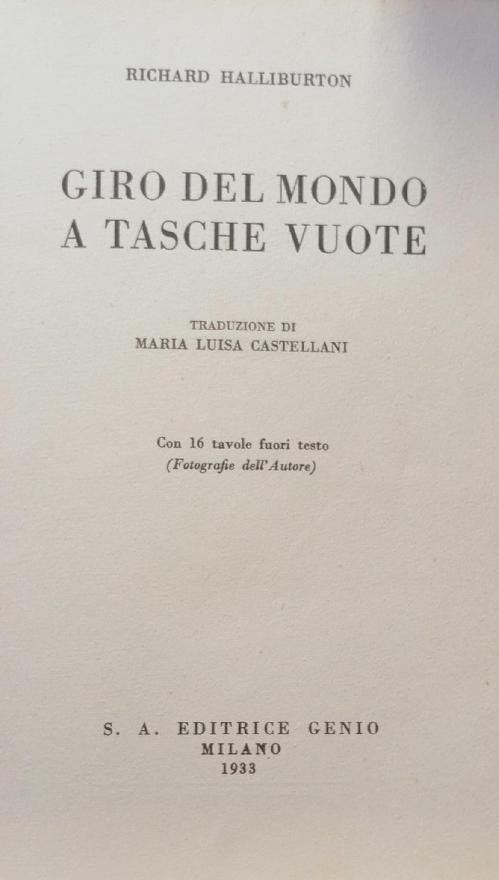 GIRO DEL MONDO A TASCHE VUOTE