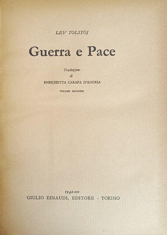 GUERRA E PACE