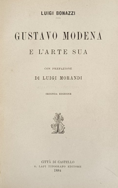 GUSTAVO MODENA E L'ARTE SUA